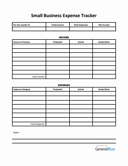 Small Business Expense Tracker in PDF (Printable)