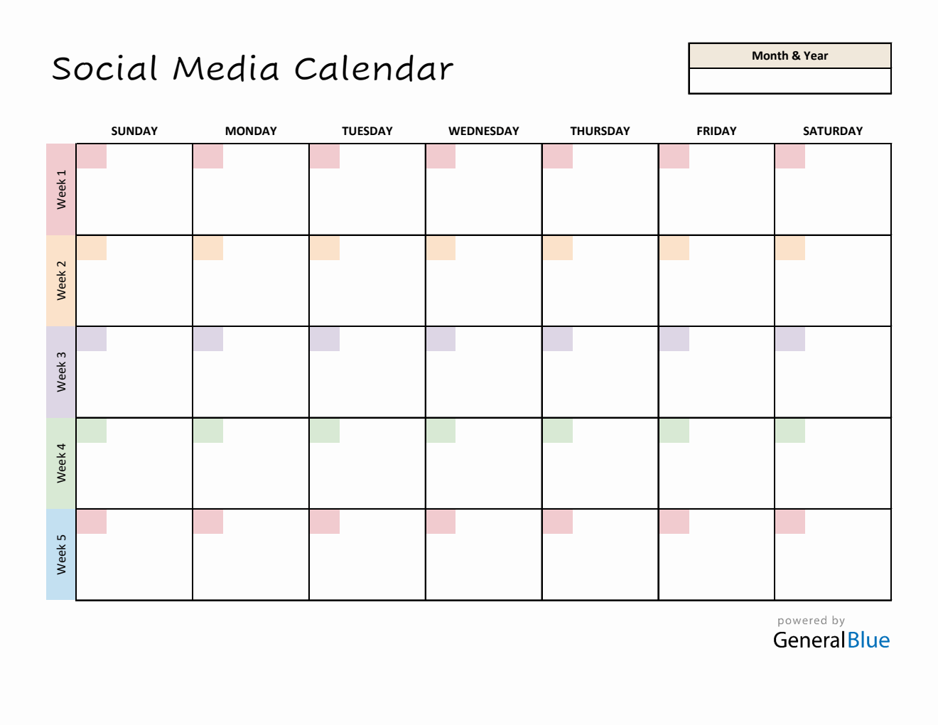 Social Media Planner Templates