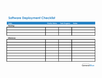 Software and System Deployment Checklist in Word