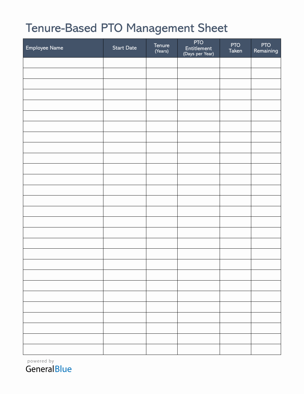 Sample Pto Report Pto Tracker Templates