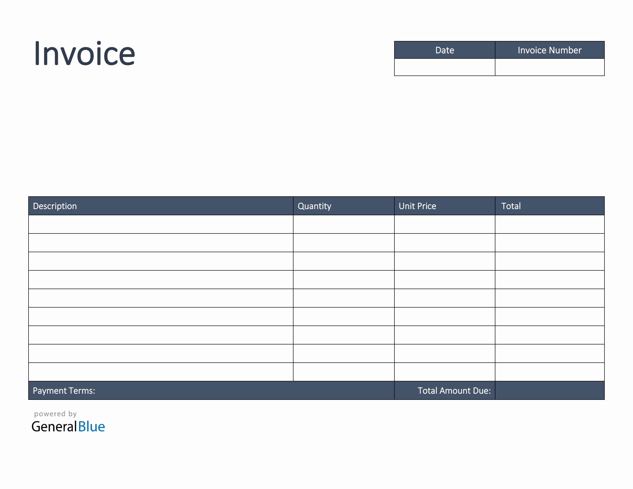 invoice template for u k in pdf bordered