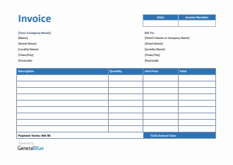invoice template for u k in word basic