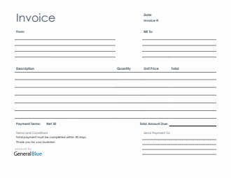 U.S. Invoice Template in PDF (Basic)