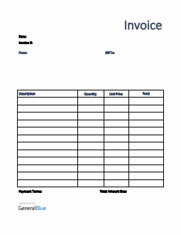 u s invoice template in word printable