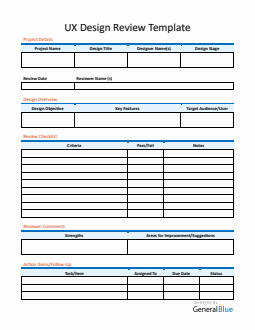 Design Review Template - Free PDF Download