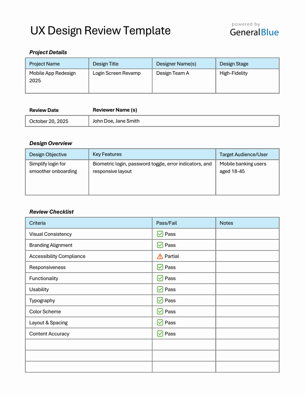 Review Module Ux Design Ux Design Review Templates