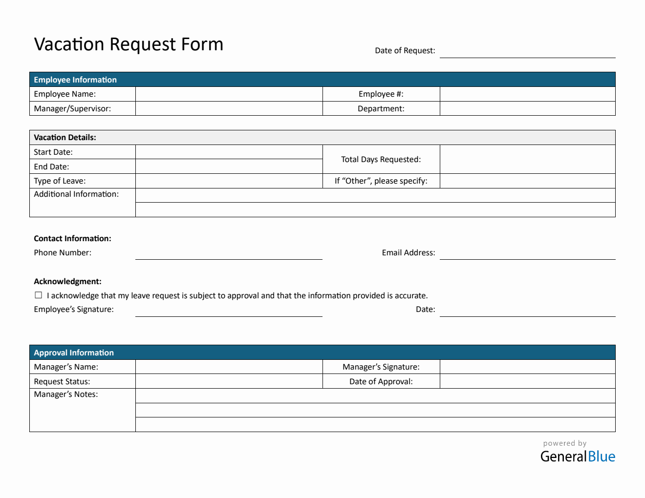 Holiday Request Form Example Request Form Templates