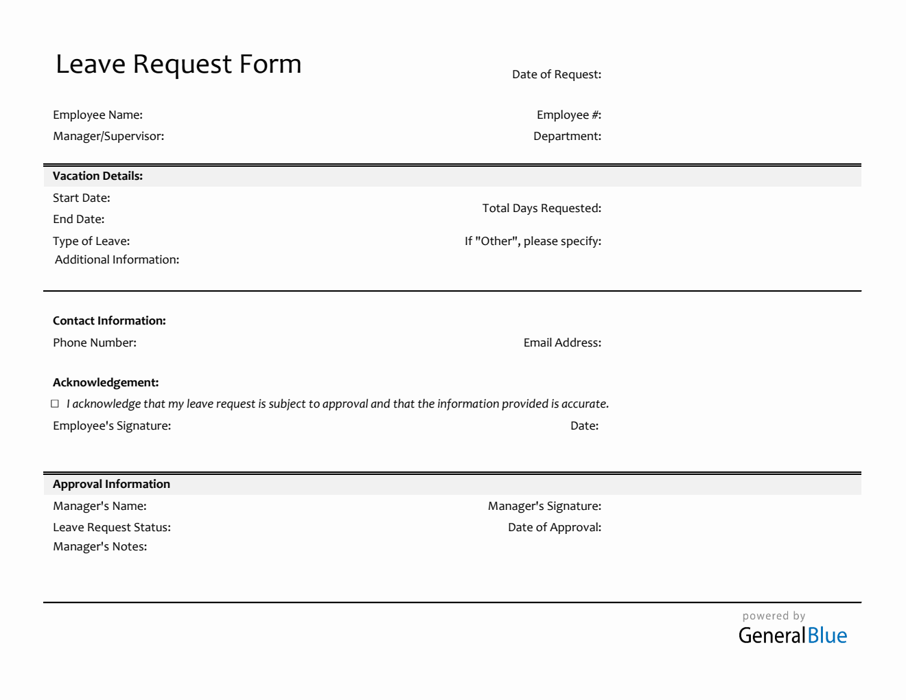 Request Form Templates