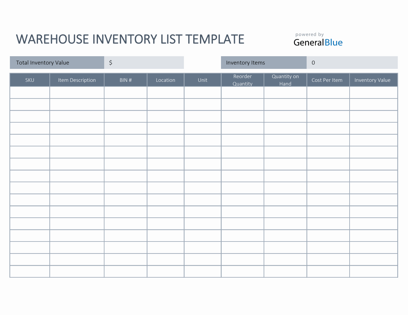 Inventory Template Word Free Printable Stock List Template Manage