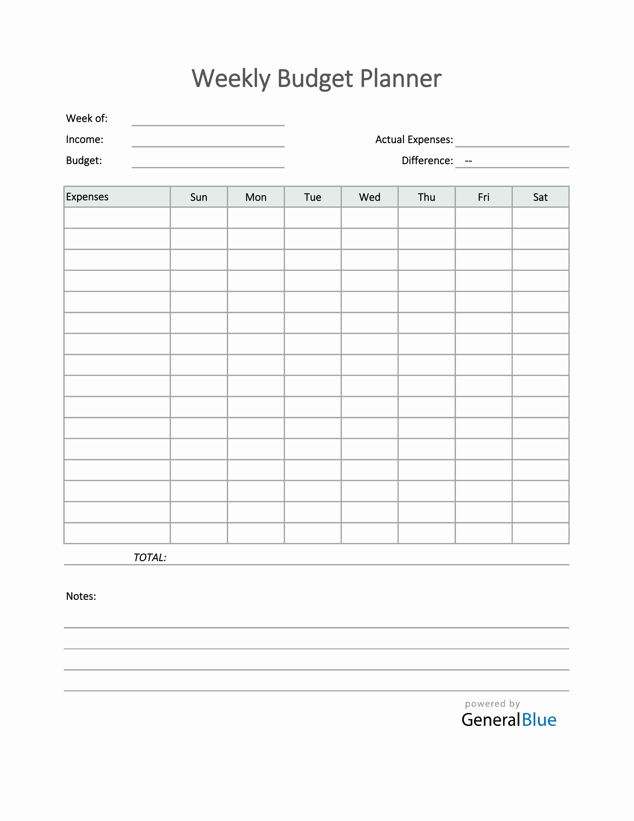 Free Excel Family Budget Templates
