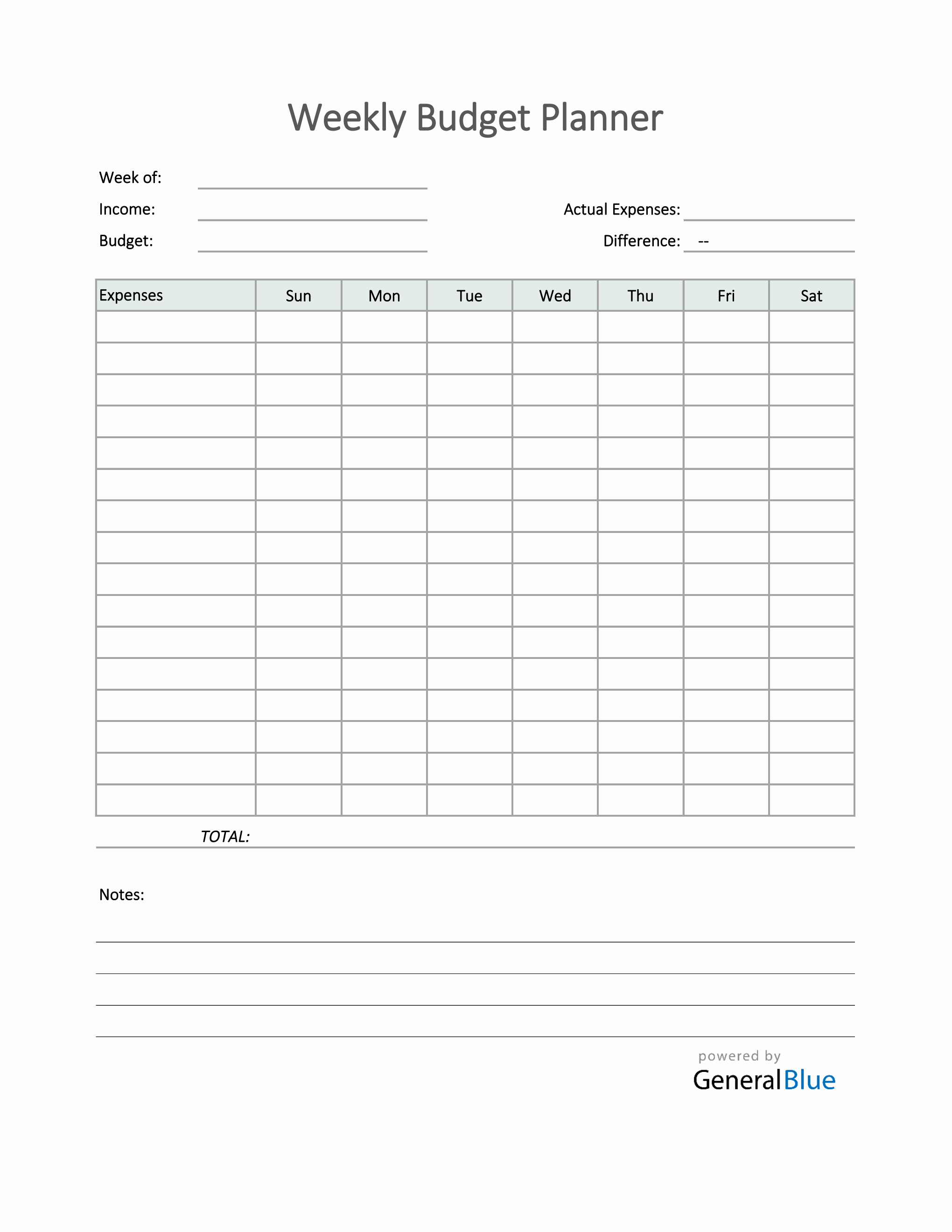 Simple Weekly Budget Worksheet Pdf Realtimelio