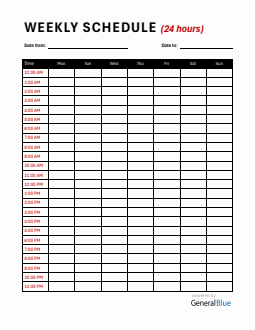 Printable Weekly Schedule Template Word – Plan Every Hour of Your Week!