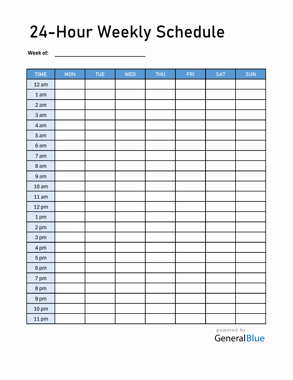 Week Worksheet Hour Weekly Schedule Template Excel – Plan Every Hour of Your Week!