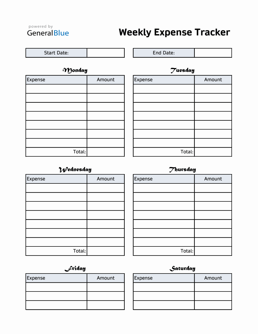 Free Excel Family Budget Templates