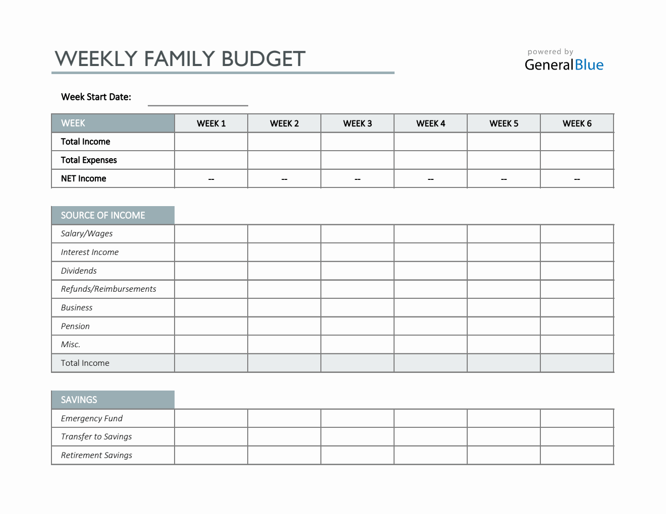 Weekly Family Budget Template in Excel weekly-family-budget-template-in-excel