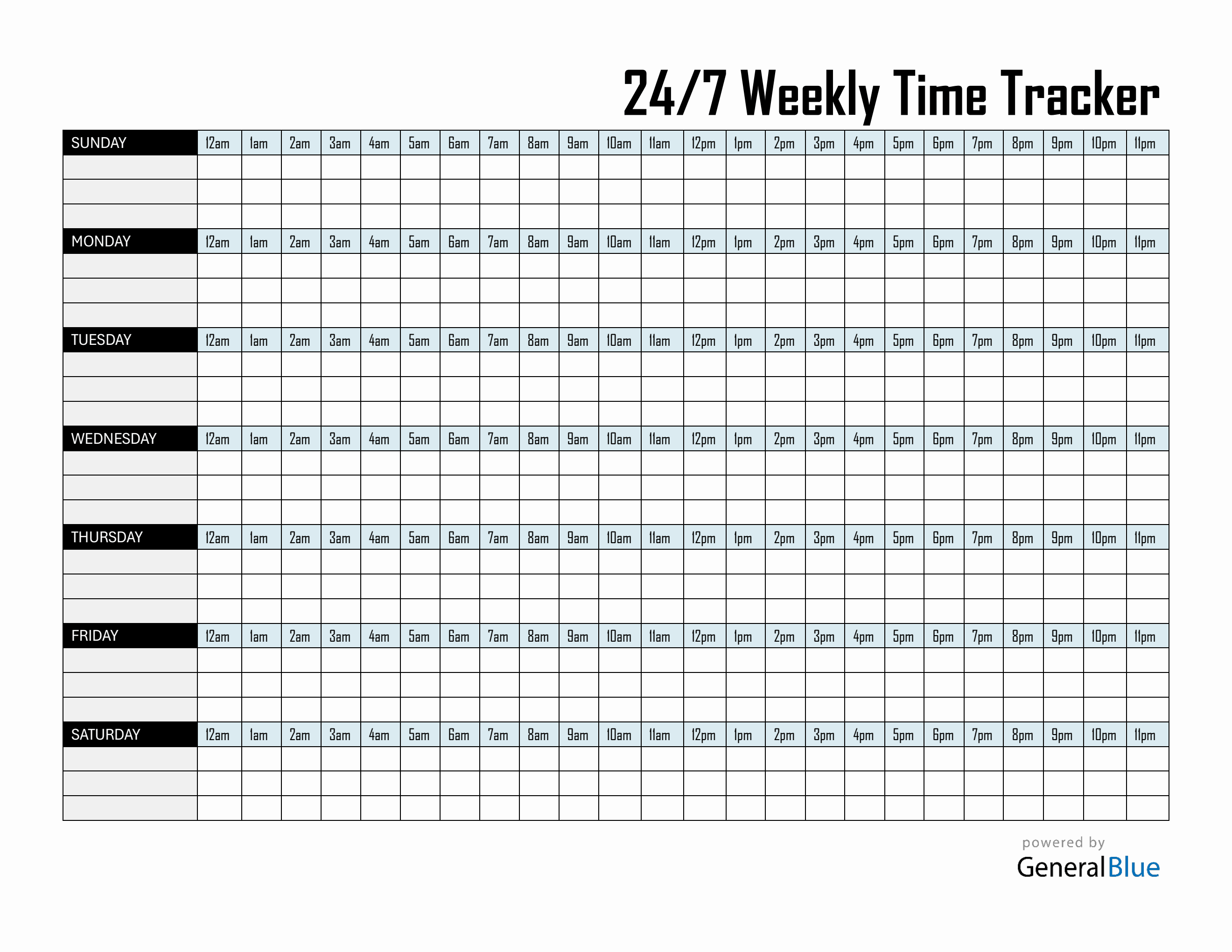 Weekly Schedule Customizable PDF