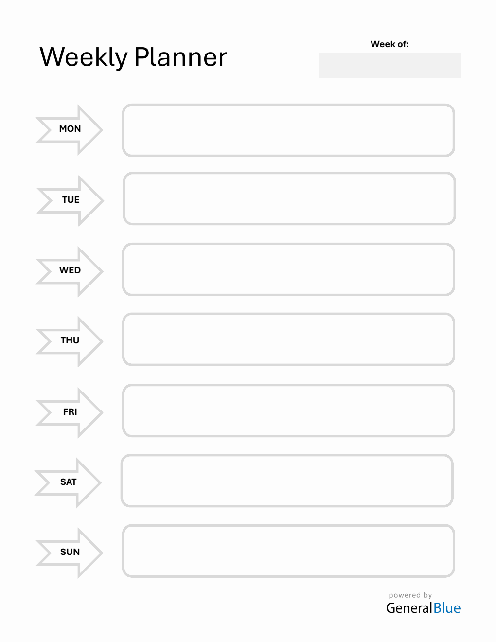 Free  Weekly Planner in Word