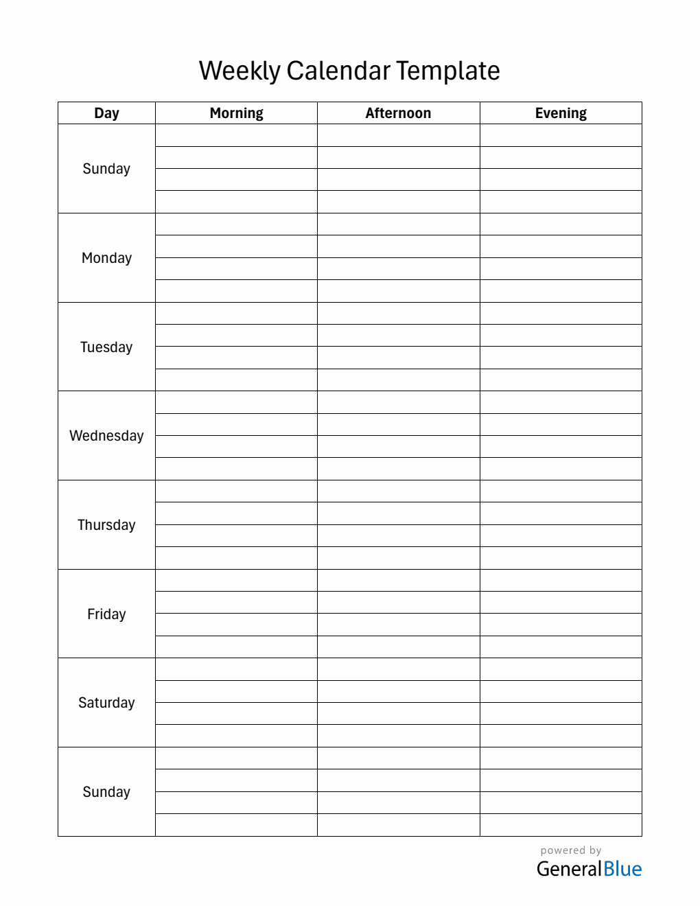 Free Weekly Planner | Printable PDF Template