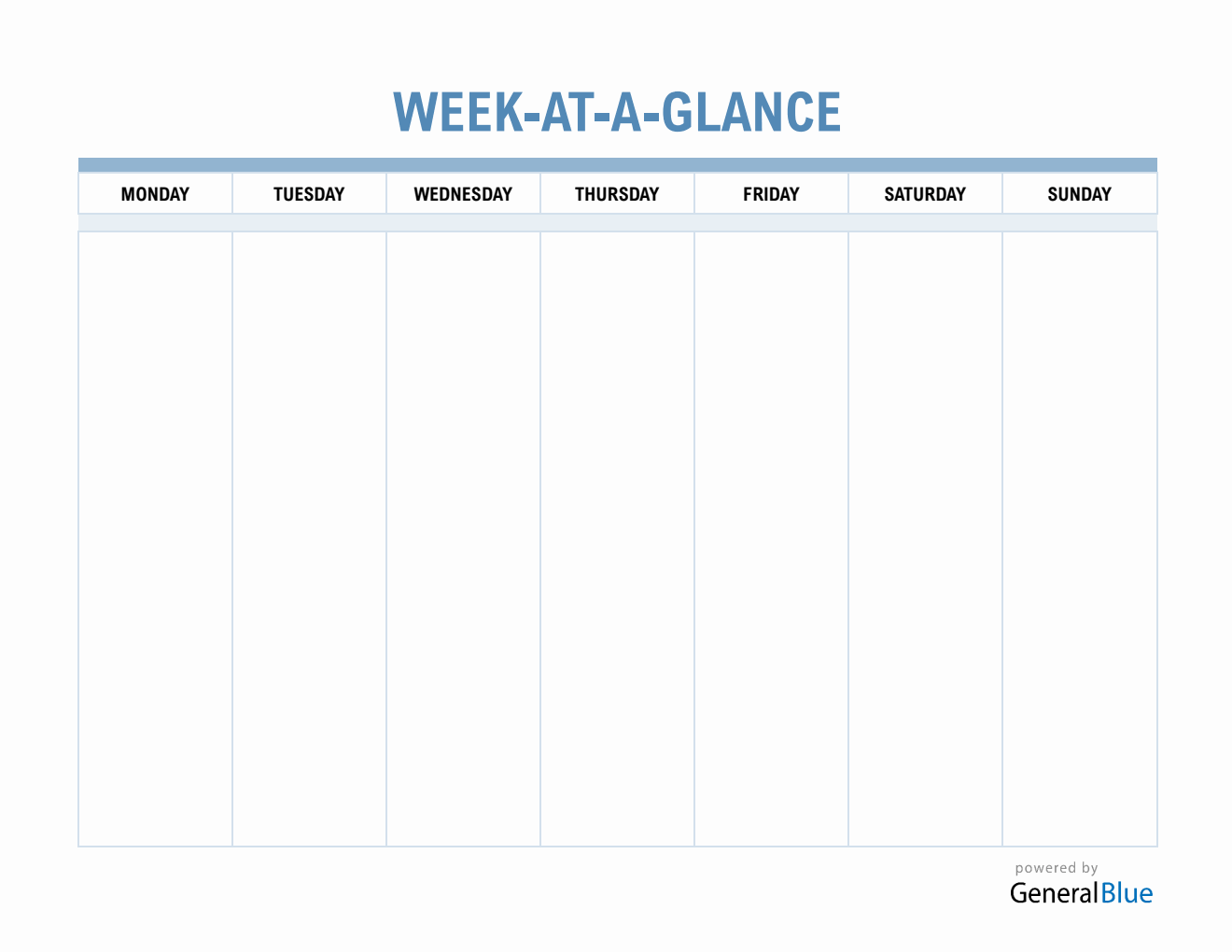 Weekly Calendar Templates