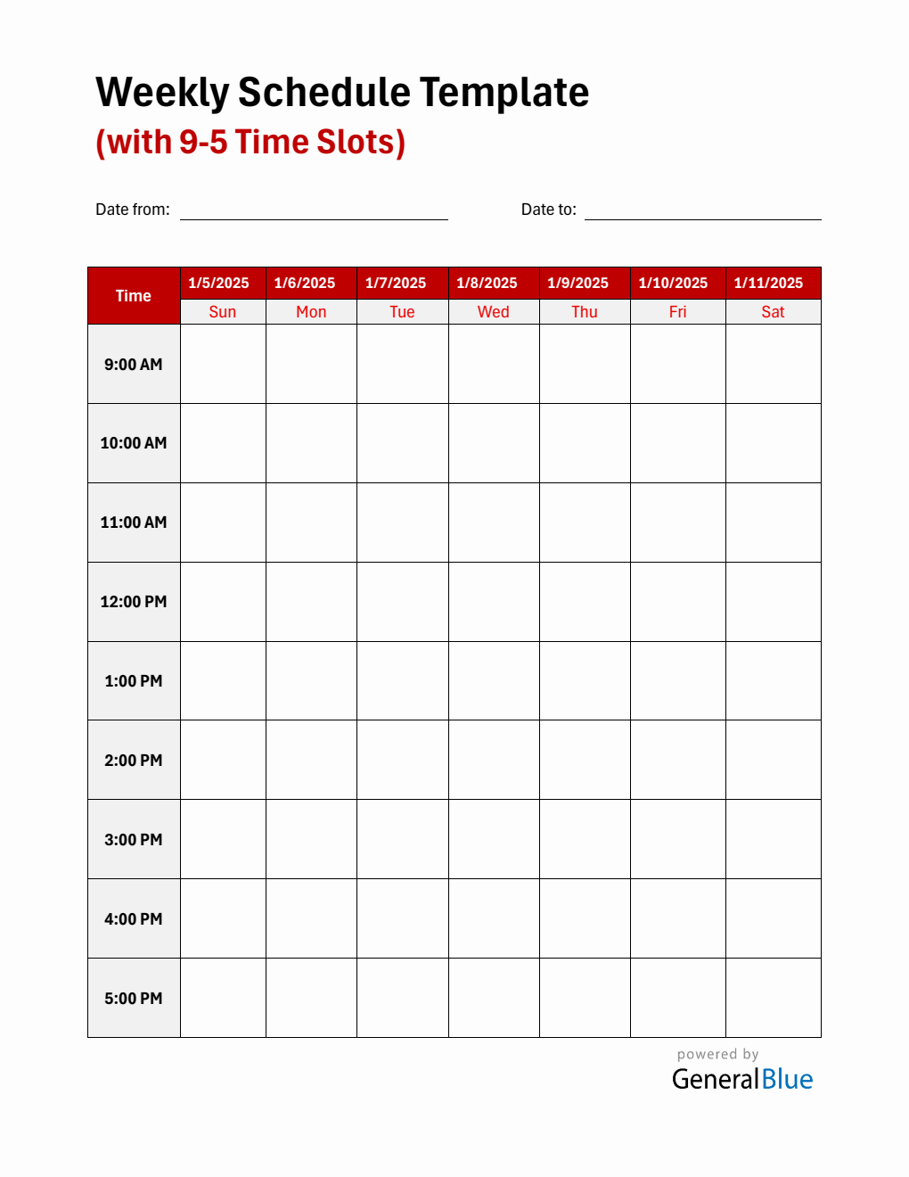 Free PDF At A Glance Weekly Planner Templates