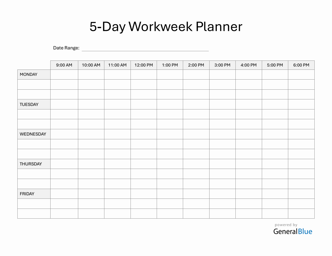 Weekly Schedule Templates