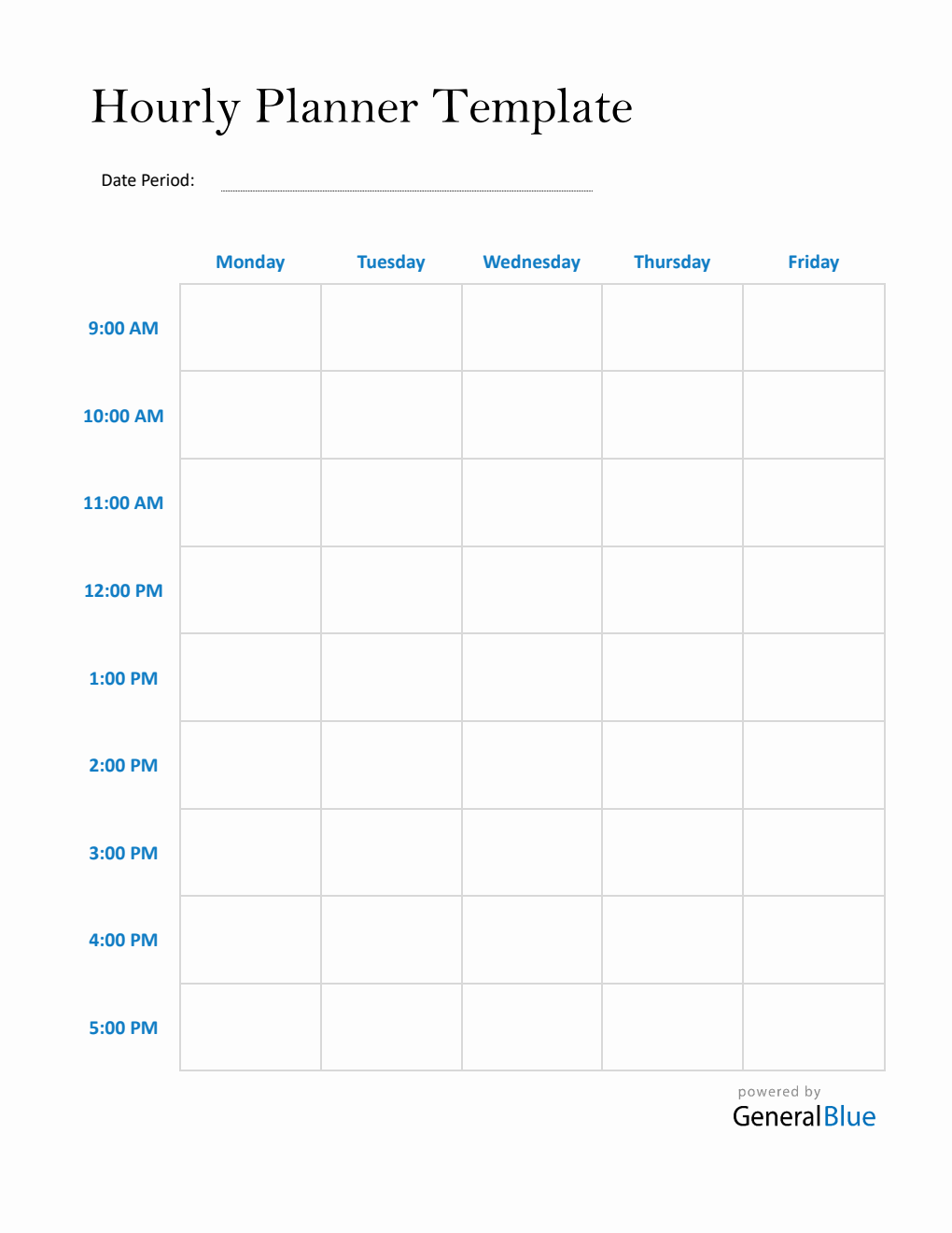 Weekly Schedule Templates