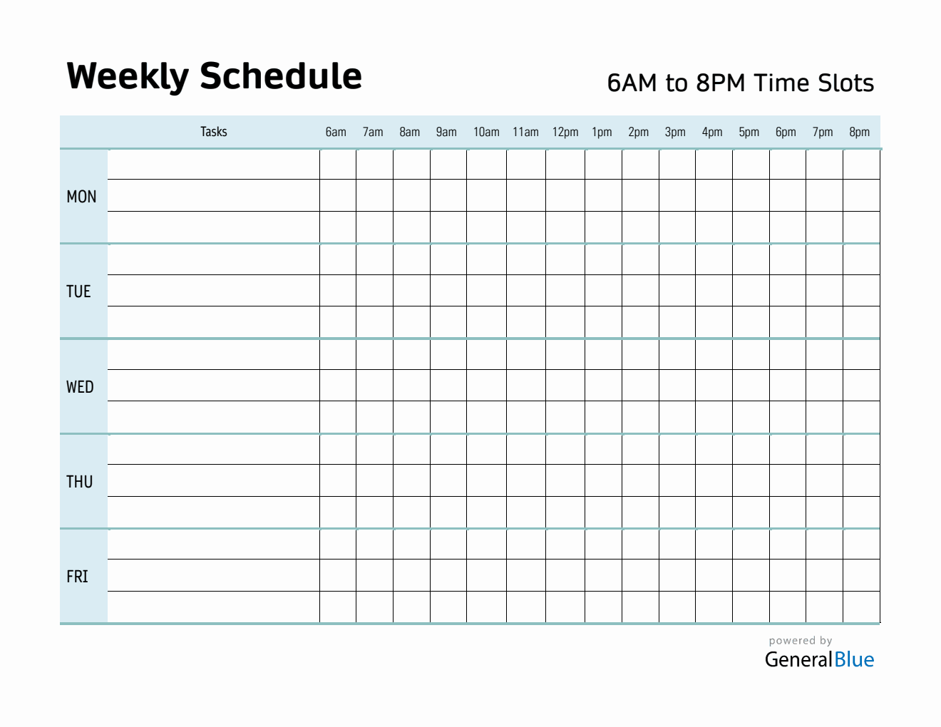 Weekly Schedule Templates
