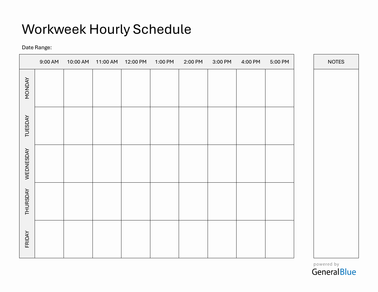 Weekly Calendar Templates