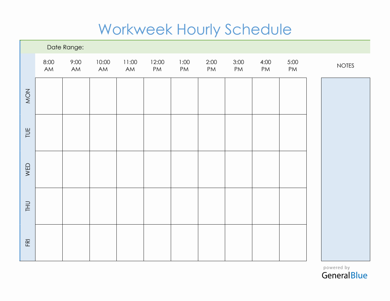 Weekly Schedule Template Word (Customizable)