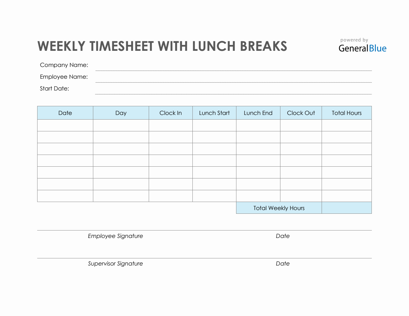 Time card top calculator with lunch