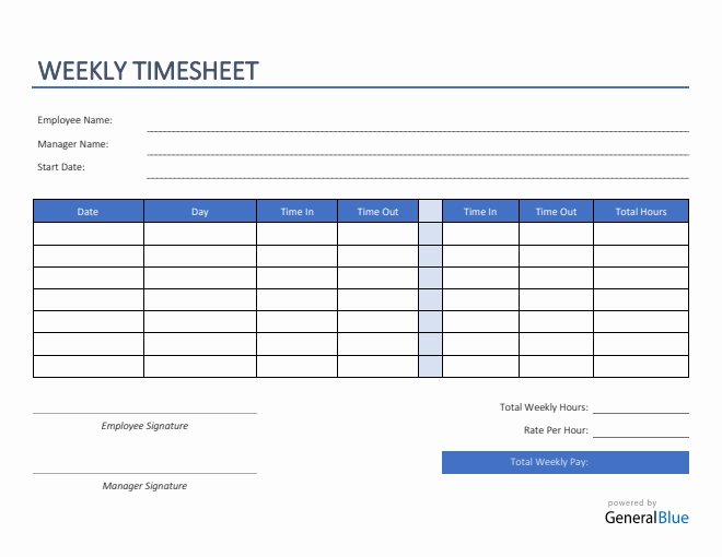 timesheet templates