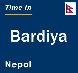 Current local time in Bardiya, Nepal