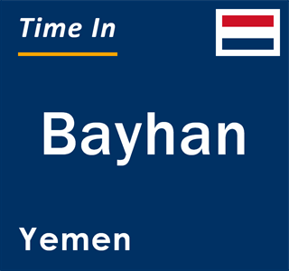 Current local time in Bayhan, Yemen