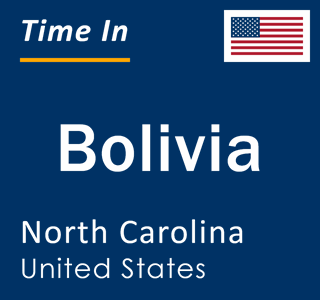 Current local time in Bolivia, North Carolina, United States