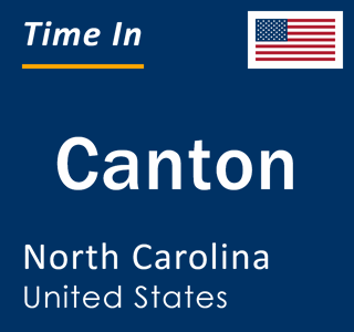 Current local time in Canton, North Carolina, United States
