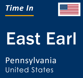 Current local time in East Earl, Pennsylvania, United States