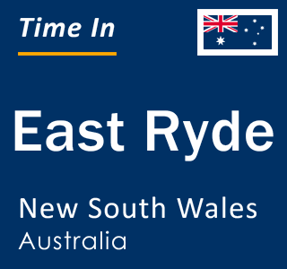 Current local time in East Ryde, New South Wales, Australia
