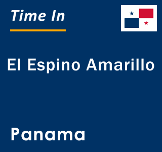 Current local time in El Espino Amarillo, Panama