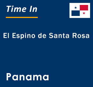Current local time in El Espino de Santa Rosa, Panama