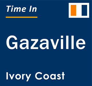 Current local time in Gazaville, Ivory Coast