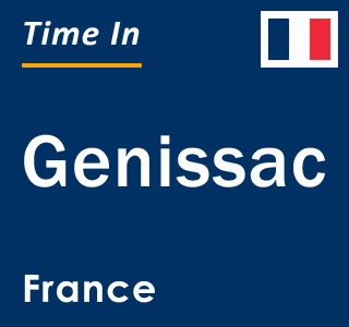 Current local time in Genissac, France