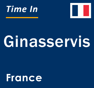Current local time in Ginasservis, France