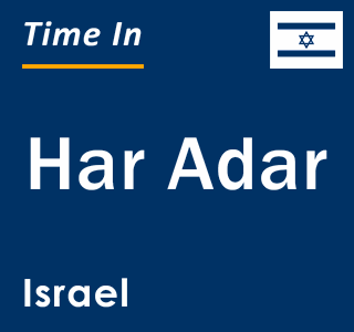 Current local time in Har Adar, Israel