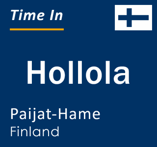 Current local time in Hollola, Paijat-Hame, Finland