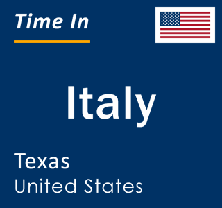 Current local time in Italy, Texas, United States