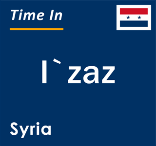 Current local time in I`zaz, Syria
