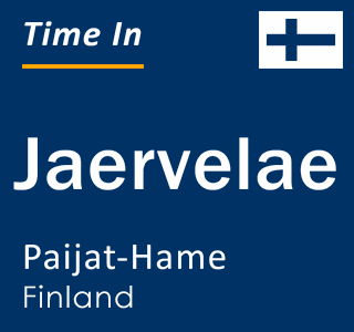 Current local time in Jaervelae, Paijat-Hame, Finland