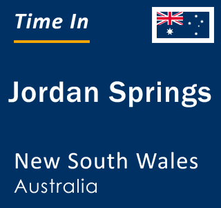 Current local time in Jordan Springs, New South Wales, Australia