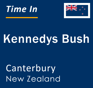 Current local time in Kennedys Bush, Canterbury, New Zealand