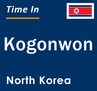 Current local time in Kogonwon, North Korea
